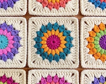 Haakpatroon Sunburst Grandma Square (pdf-download)