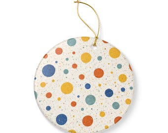Mid Century Modern Ornament Retro Polka Dot Weihnachtsdeko