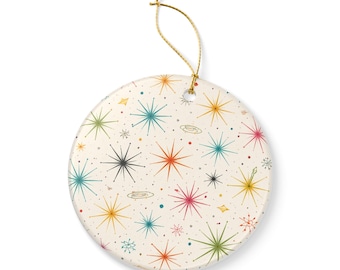 Atomic Starburst Ornament Mid Century Modern Retro Weihnachtsdeko