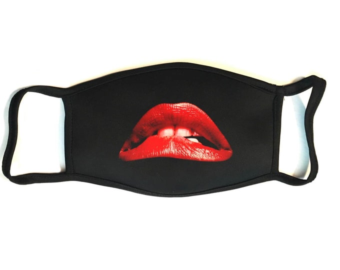 Rocky Horror Picture Show Lips - Secure Fit, Hand Sewn, Reusable Multi-layered Cotton Face Mask