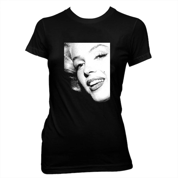 Marilyn Monroe Face - Norma Jean Baker - Pré-rétréci, t-shirt 100% coton sérigraphie à la main