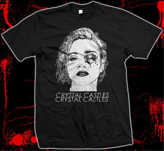 Crystal Castles Madonna Bruised Pre-shrunk, Hand Screened 100% Cotton T- shirt 