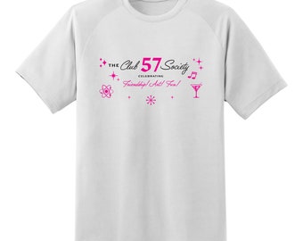 Ann Magnuson's Club 57 Society (pink) - Hand screened, pre-shrunk 100% cotton t-shirt