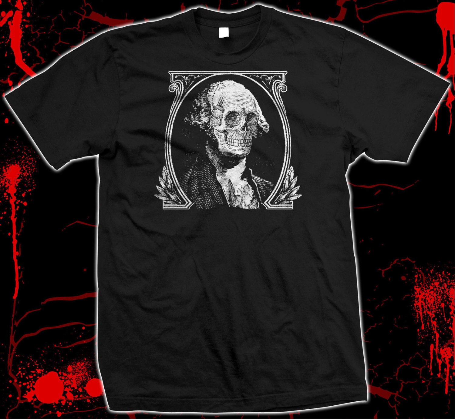 George washington skull shirt Clearance