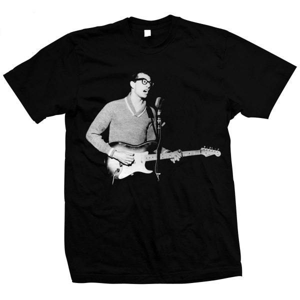 Charles Hardin Holley - "Buddy Holly" Hand screened, pre-shrunk 100% cotton t-shirt