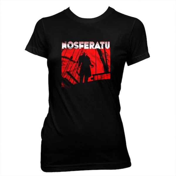 NOSFERATU - '20s silent horror - F. W. Murnau - Women's hand made 100% cotton silk screened t-shirt