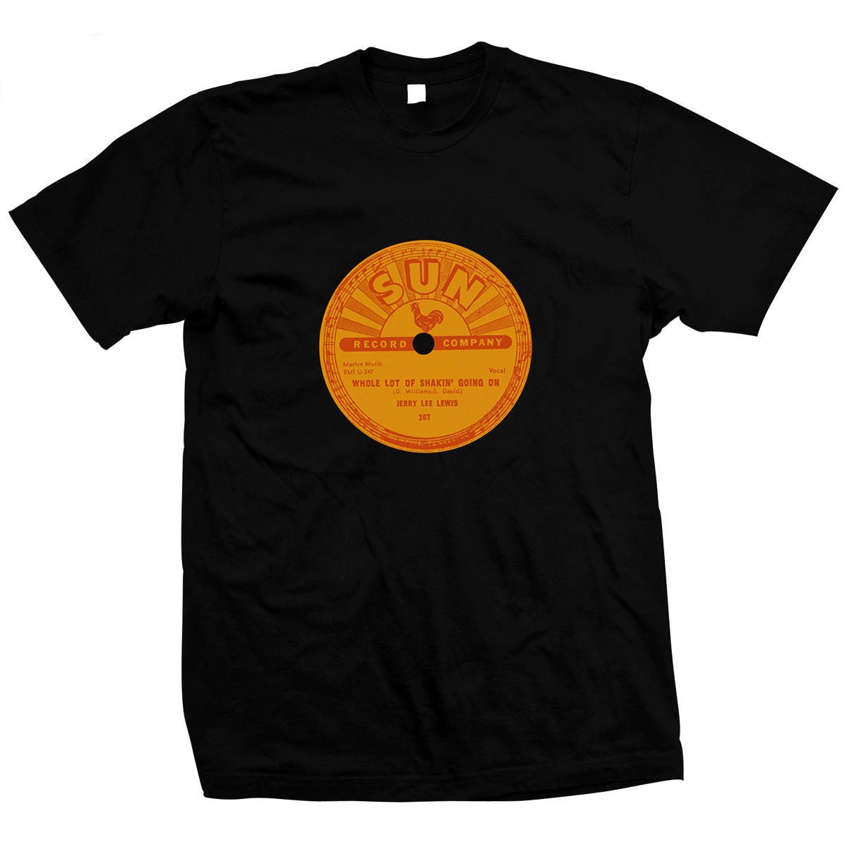 Discover Sun Records Label - Jerry Lee Lewis - t-shirt