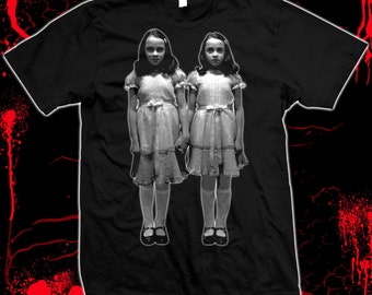 The Shining, Grady Twins, Kubrick - hand silk screened 100% cotton t-shirt