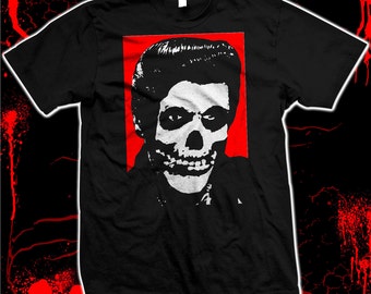 Misfits Crimson Ghost Elvis - T-shirt sérigraphié 100% coton fait à la main