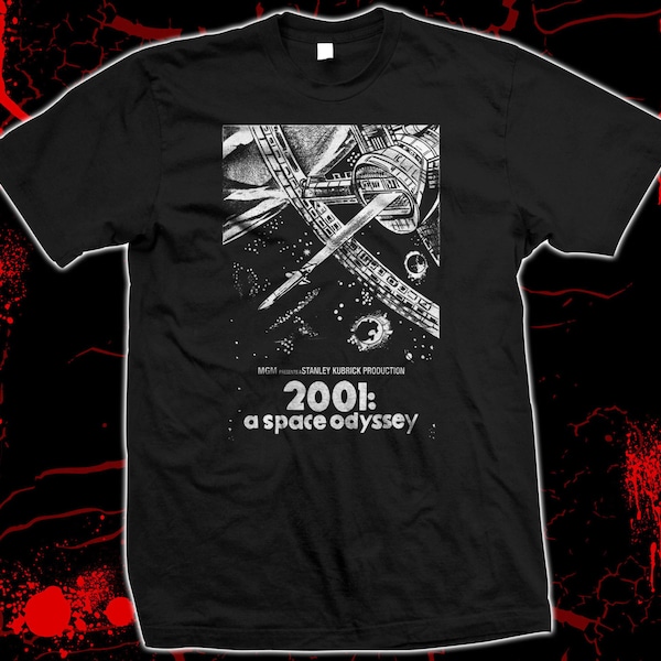 2001: A Space Odyssey - Movie Poster - hand silk screened 100% cotton t-shirt