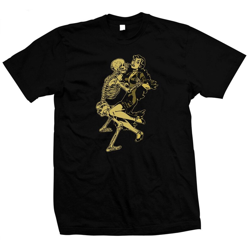 Frisky Skeleton Dance Hand screened Pre-shrunk 100% Cotton | Etsy