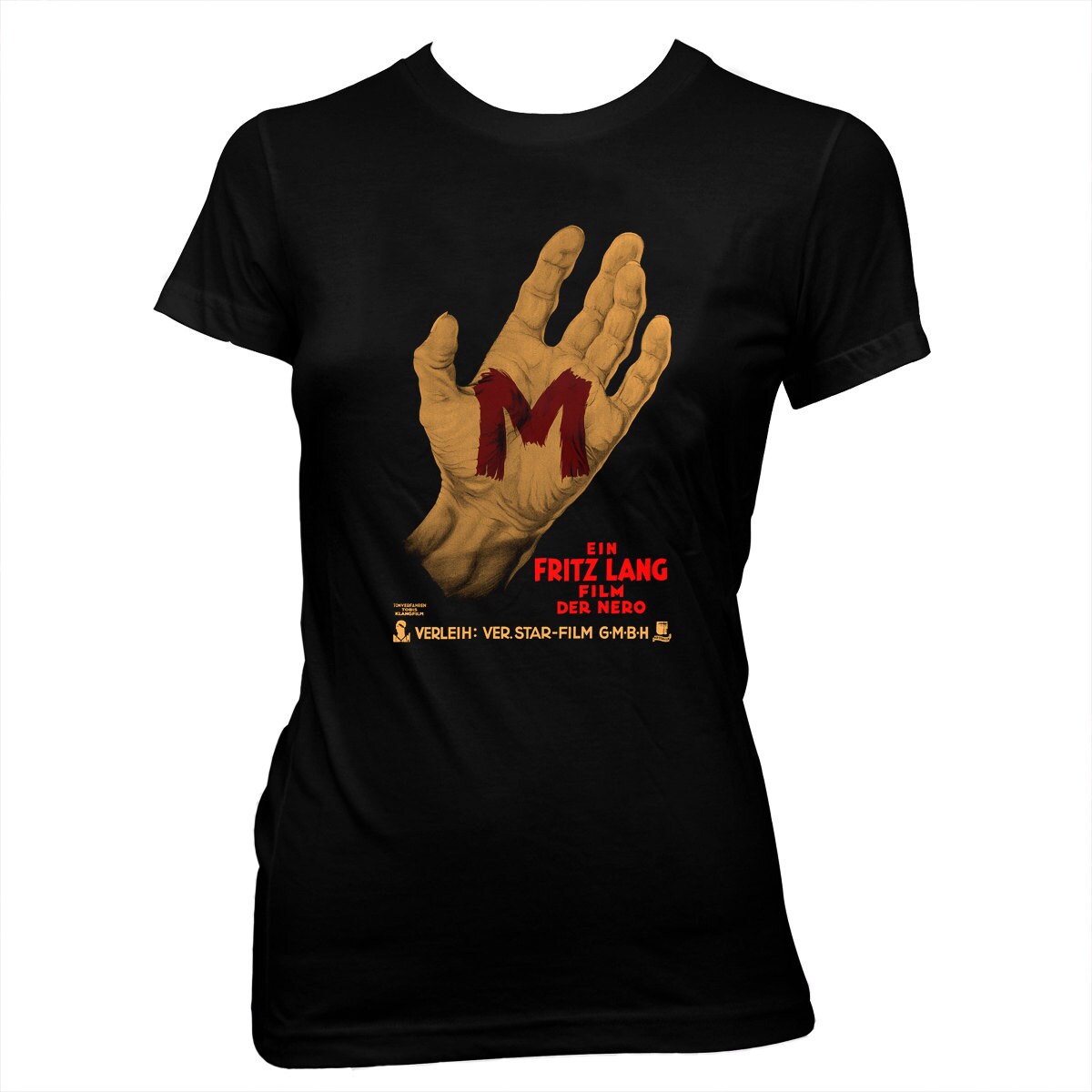 Fritz Lang's M - Peter Lorre - Women's Hand silk screened, pre-shrunk 100% cotton t-shirt