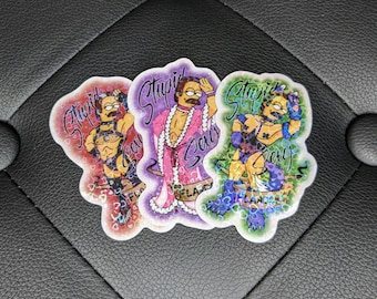 Pegatina Stupid Sexy Flanders - Diseño de corazón holográfico, adhesivo duradero y resistente al agua.