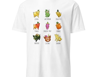 Camiseta de cerdito de frutas tropicales - 100 % algodón, adorable y divertido cerdito, diseño colorido