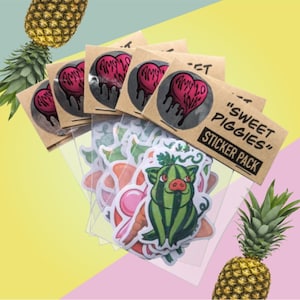 Amy Lo Ink Sticker - Obstschweine, Spooky Killer, kultige Ranken, Katzen, Mystisch, Überraschungspakete