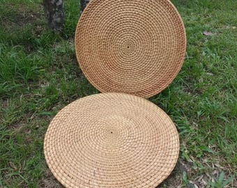 Confezione da 6 sottopiatti rotondi in durevole rattan intrecciato a