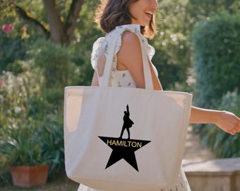 Alexander Hamilton Tote Bag, American Musical Gift, Broadway Music Lover Fan Art