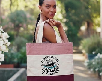 Custom Alaska Cruise 2026 Bag, Cruisin Together Family Trip Tote, Personalized Vacation Gift