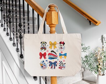 Mickey and Friends Cruise Trip Bag, Disney Family Cruise Trip Tote Bag, Cute Mickey Friends Bag, Cute Disney Tote Bag, Coquette Disney Bag