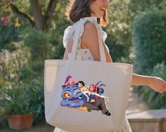 Huntrix Tote Bag, Saja Girls Derpy Tiger, Kpop Demon Hunters Gift