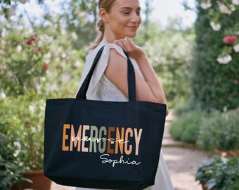 Personalized ER Nurse Tote Bag, Custom Emergency Dept Gift, RN Graduation, Er Nurse Gift