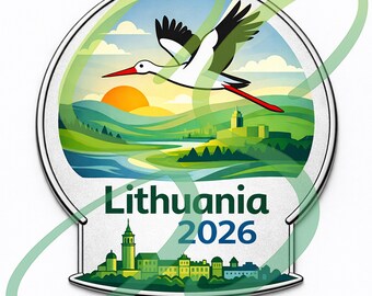 Litauen 2026 International Convention Emaille Bereit Kunstwerk | Digitaler Download | JW Geschenk | erweiterte kommerzielle Lizenz