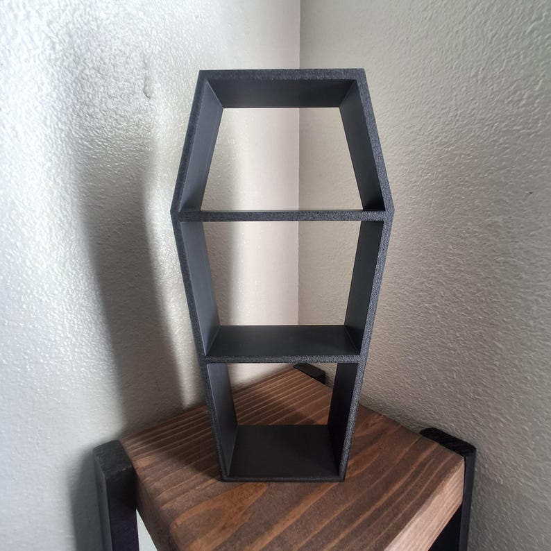 9 Inch Coffin Shelf | 3D Printed Gothic Decor | Multiple Variations zdjęcie 1