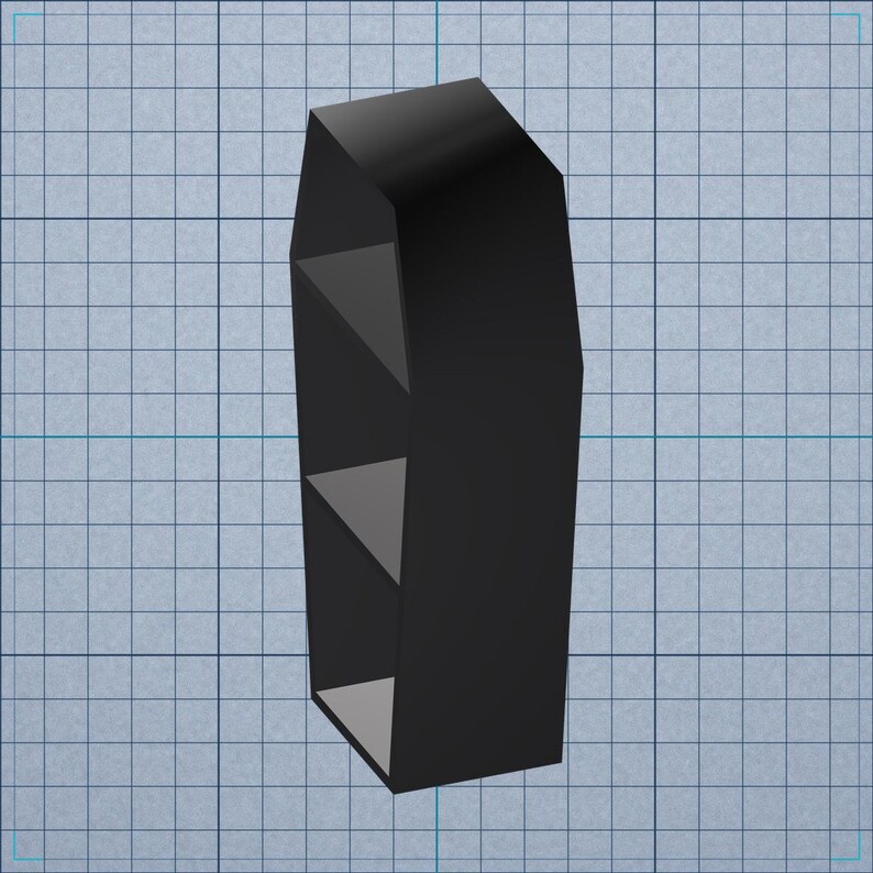 9 Inch Coffin Shelf | 3D Printed Gothic Decor | Multiple Variations zdjęcie 3