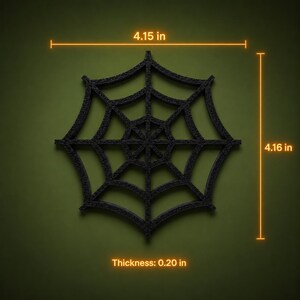 Gotisk spindelnätsdekoration | 3D-tryckt Halloweendekoration | 2-, 4- eller 6-pack bild 2