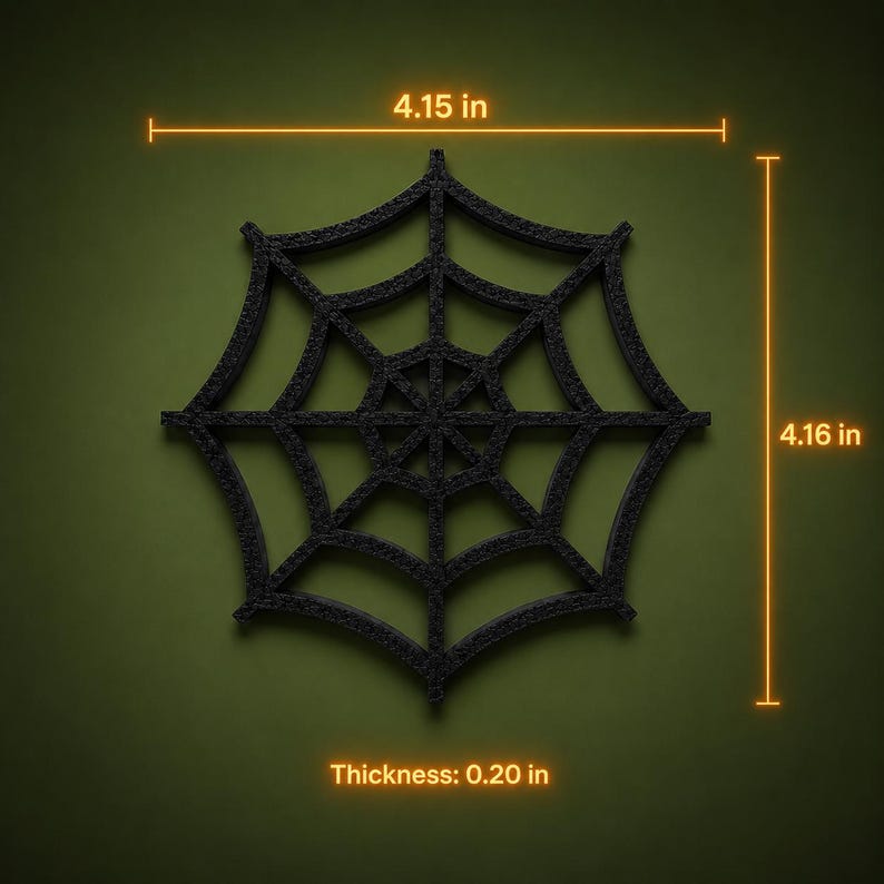 Gotisk spindelnätsdekoration | 3D-tryckt Halloweendekoration | 2-, 4- eller 6-pack bild 2