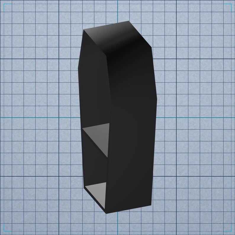 9 Inch Coffin Shelf | 3D Printed Gothic Decor | Multiple Variations zdjęcie 2