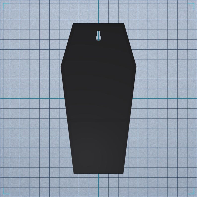 9 Inch Coffin Shelf | 3D Printed Gothic Decor | Multiple Variations zdjęcie 4