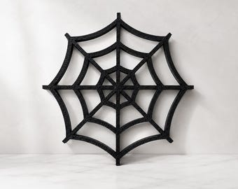 Dekoracja z gotycką pajęczą siecią | Dekoracja na Halloween drukowana w 3D | Opakowanie 2, 4 lub 6 sztuk