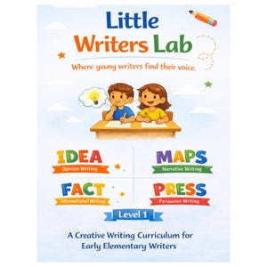 Writing Worksheets for Kids Ages 6–8 | Homeschool Writing Program | Guided Writing Frameworks | Printable Elementary Writing