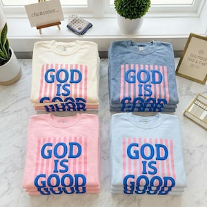 God Is Good Puff Screen Print Transfer, High Heat Screen Printing, Iron On Transfer, Ready to Press Trendy Patch