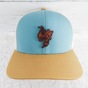 Yellowjacket Mascot Leather Hat Patch