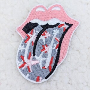 Rolling Stones Tongue Embroidered  HAT/POCKET Patch