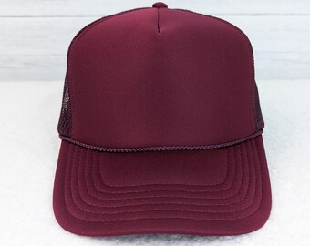 Maroon Foam Trucker Hat
