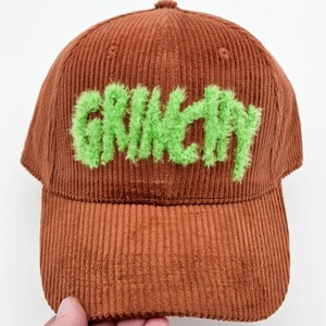 Grinchy Green Fluffy Chenille Hat Patch, Pink Christmas Hat Patch Iron On, Funny Holiday Hat Patch, Sassy Xmas Cap Patch