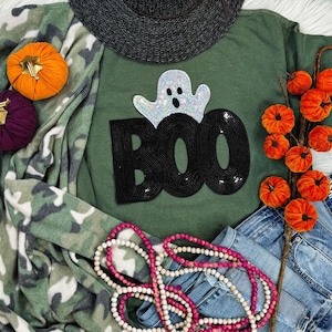 Sequin Boo Ghost Patch