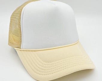 Yellow & White Foam Trucker Hat