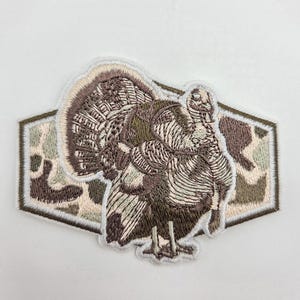 Turkey Hunting Embroidered Hat/Pocket Patch, Trucker Hat Patch, Ready to Press Iron On Patch For Hats