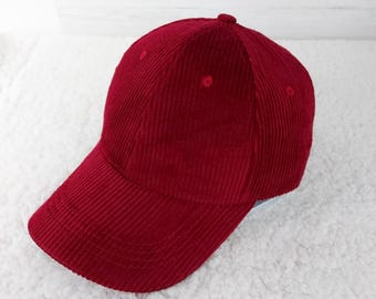 Cranberry Corduroy Hat