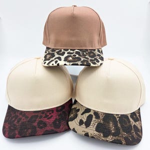 Cotton Leopard Blank Hats - Various Colors