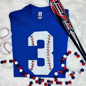 Baseball Number Sequin Patch 3