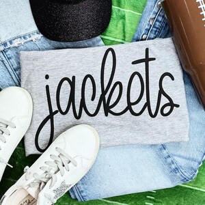 Jackets Black Puff Screen Print Transfer, High Heat Screen Printing, Iron On Transfer, Ready to Press Trendy Patch