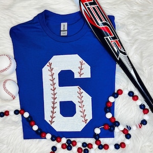 Baseball Number Sequin Patch