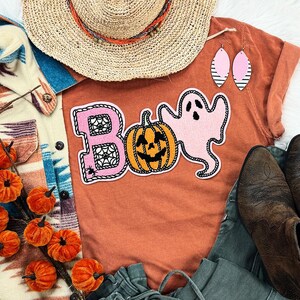 Boo Spider Pumpkin Ghost Chenille Patch