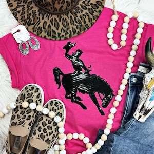 Rodeo Cowboy and Horse Sequin Patch, Iron On Patch Glitter Applique, Diy Patch Sequin Applique, Glitter Embroidery For Apparel and Bags