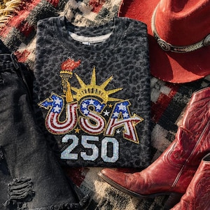 USA 250 Sequin Patch, Iron On Patch Glitter Applique, Diy Patch Sequin Applique, Glitter Embroidery For Apparel